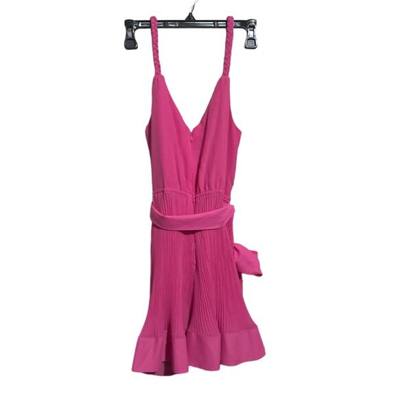 NWT Milly Dress Pleated Braid Straps Livy Azalea 6 - Picture 1 of 3